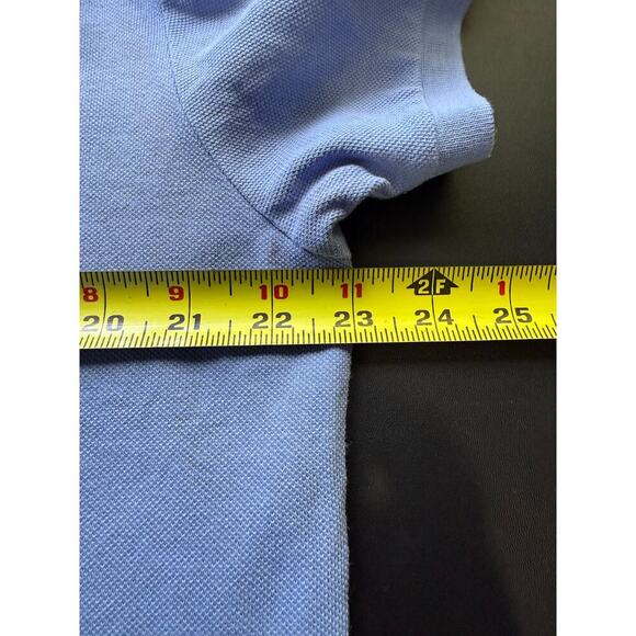 Vilebrequin Turtle Embroidered Polo Shirt Tencel Short Sleeves Blue Size XL - Picture 9 of 10